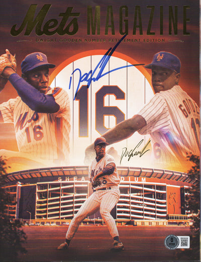 Doc Gooden Autographed Mets Magazine Number Retirement Edition Beckett Witnessed