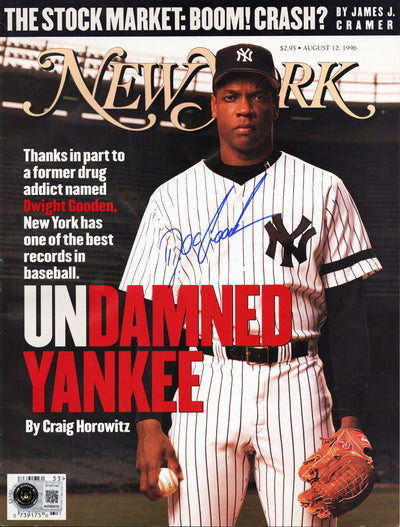 Doc Gooden Autographed New York Yankees New York Magazine 8/12/96 Beckett