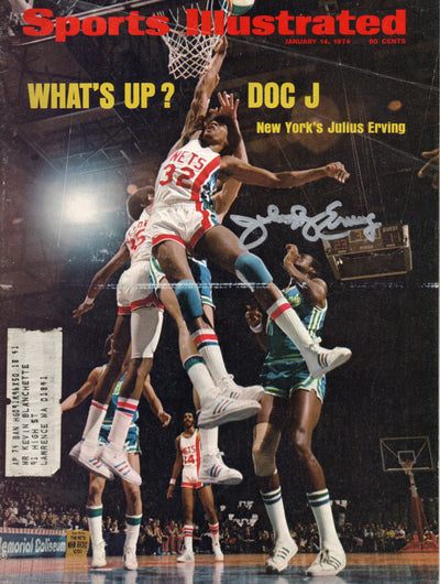 Julius Dr. J Erving Autographed ABA New York Nets Sports Illustrated Whats Up? Doc J 1/14/74 Beckett Witnessed