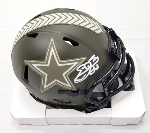 emmitt smith signed helmet Emmitt Smith Autographed Dallas Cowboys STS Salute To Service Mini Hel