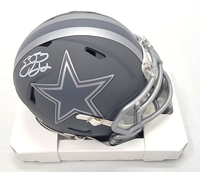 Emmitt Smith Autographed Dallas Cowboys Slate Mini Helmet Beckett Authenticated