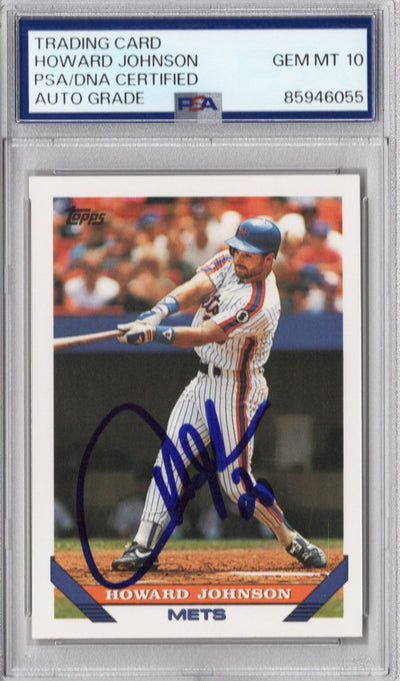Howard Johnson Autographed New York Mets 1993 Topps #106 Card PSA AUTO GRADE GEM MT 10