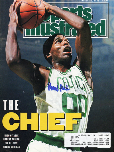 Robert Parish Autographed Boston Celtics The Chief Sports Illustrated 3/11/91 Beckett