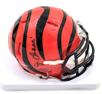 Ja'Marr Chase Autographed Cincinnati Bengals Mini Helmet Beckett Witnessed
