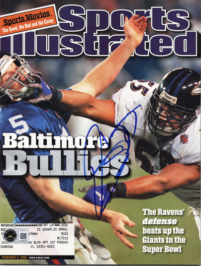 Jamie Sharper Autographed Baltimore Ravens Sports Illustrated 2/5/01 Beckett