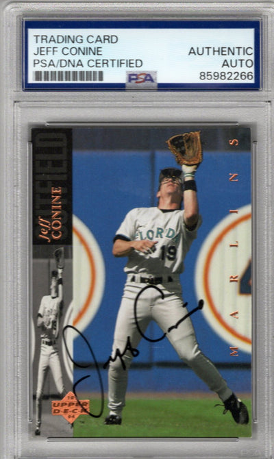Jeff Conine Autographed Florida Marlins 1994 Upper Deck Trading Card PSA AUTHENTIC AUTO