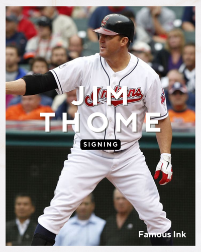 Jim Thome autograph signing MLB Hall of Fame memorabilia