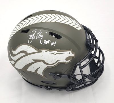 John Elway Denver Broncos Signed Riddell Camo Alternate Speed Mini Hel –  Super Sports Center