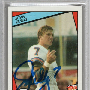John Elway signed 1984 Topps #63 rookie card Beckett Auto 10