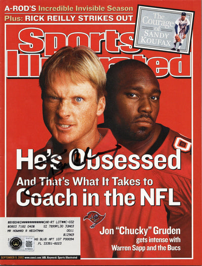 Jon Gruden Autographed Tampa Bay Buccaneers Sports Illustrated 9/9/02 Beckett