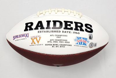 Josh Jacobs Autographed Las Vegas Oakland Raiders Logo Football Beckett Witnessed