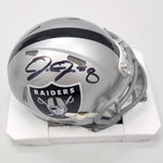 Josh Jacobs Autographed Las Vegas Oakland Raiders Speed Mini Helmet Beckett Witnessed