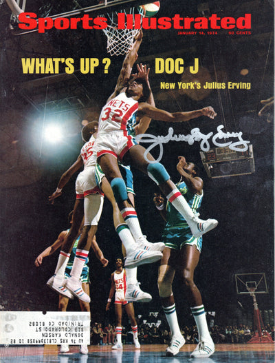 Julius Dr. J Erving Autographed ABA New York Nets Sports Illustrated Whats Up? Doc J 1/14/74 Beckett Witnessed
