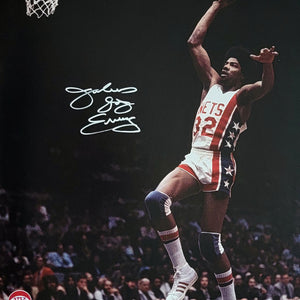 Julius Erving Autographed New York Nets ABA 16x20 Photo Beckett Witnessed