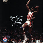 Julius Erving Autographed New York Nets ABA 8x10 Photo Beckett Witnessed