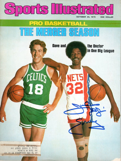Julius Dr. J Erving Autographed ABA New York Nets Sports Illustrated The Merger Season 10/25/76 Beckett Witnessed
