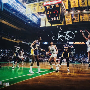 Larry Bird Autographed Boston Celtics NBA Finals 16x20 Photo Beckett Witnessed
