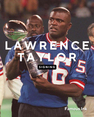 Lawrence Taylor autograph signing New York Giants memorabilia