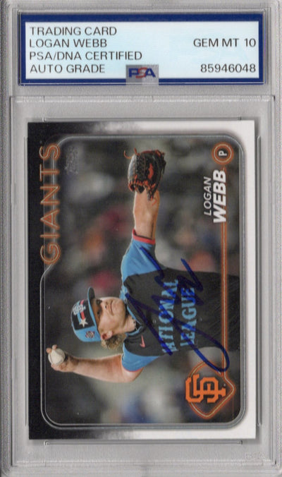 Logan Webb Autographed San Francisco Giants ASG Card # ASG-31 PSA AUTO GRADE GEM MT 10