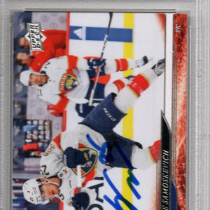 Mackie Samoskevich Autographed Florida Panthers 2024-25 Upper Deck Card PSA AUTO GRADE GEM MT 10
