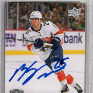 Mackie Samoskevich Autographed Florida Panthers Upper Deck Young Guns Rookie Card PSA AUTO GRADE GEM MT 10