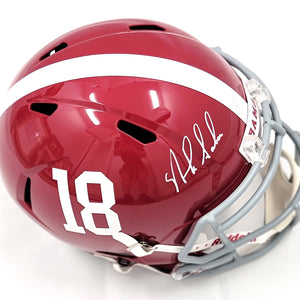 Nick Saban Autographed Alabama Crimson Tide Riddell Replica Helmet Beckett Witnessed