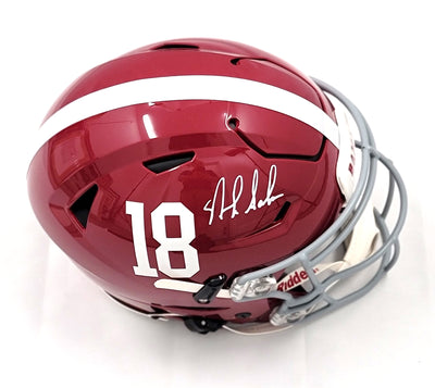 Nick Saban Autographed Alabama Crimson Tide Riddell Speed Flex Helmet Beckett Witnessed
