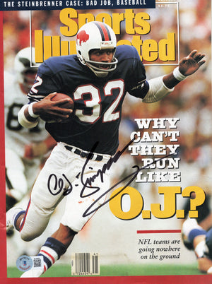 O.J. Simpson Autographed Buffalo Bills Sports Illustrated 10/8/90/Beckett Authenticated