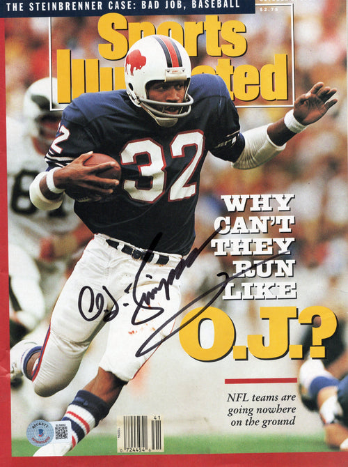 O.J. Simpson Autographed Buffalo Bills 16x20 Sports offers Illustrated Photo JSA