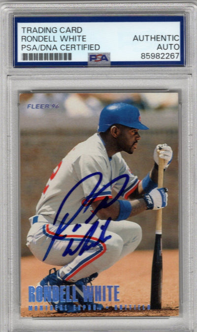 Rondell White Autographed Montreal Expos 1996 Fleer Trading Card #471 PSA AUTHENTIC AUTO