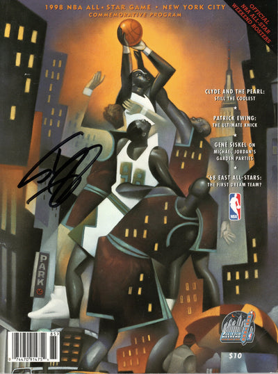 Shaquille O'Neal Autographed Los Angeles Lakers 1998 NBA All Star Game Program Beckett Witnessed