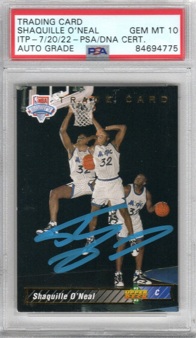 Shaquille O'Neal Autographed Orlando Magic Encapsulated 1992-93 Upper Deck Trading Card #1b PSA AUTO GRADE GEM MT 10 84694775