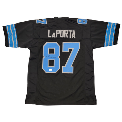 Sam LaPorta Autographed Detroit Lions 2024 Black ALT Pro Style Jersey Beckett Witnessed