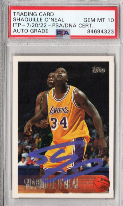 Shaquille O'Neal Autographed Los Angeles Lakers 12 Replica Larry O'Br -  Famous Ink