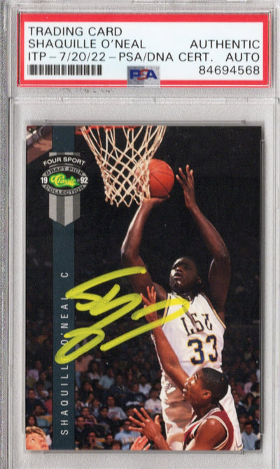 1992 Classic Draft Picks Shaquille O'Neal LSU 2024 PSA 9 Mint