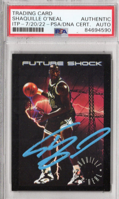 Shaquille O'Neal Autographed Orlando Magic Encapsulated 1994 Skybox Future Shock Trading Card #331 PSA ITP 84694590