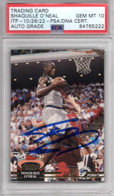 Shaquille ONeal autographed 1992 Stadium Club rookie card PSA 10 auto