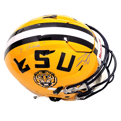 Joe Burrow Ja'Marr Chase Autographed LSU Tigers Speed Flex Helmet Fanatics/Beckett Witness