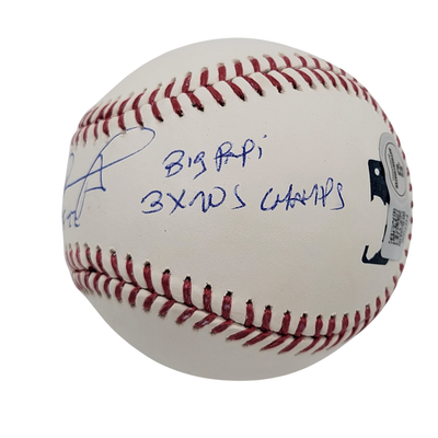 David Ortiz Autographed Boston Red Sox OML Baseball W/Mutiple Inscriptions Beckett Witnessed