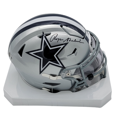 Roger Staubach Autographed Dallas Cowboys MIDI Speed Flex Helmet Beckett Witnessed