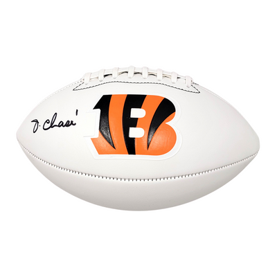 Ja'Marr Chase Autographed Cincinnati Bengals Logo Football Beckett Witness