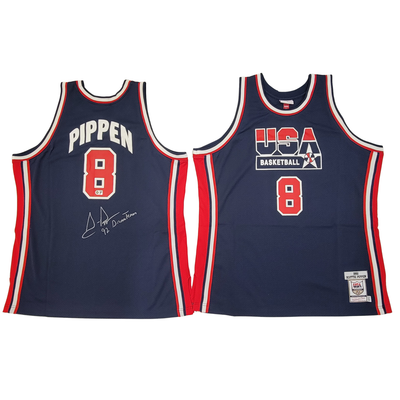Scottie Pippen Autographed 1992 USA Mitchell & Ness Dream Team Authentic Jersey Beckett Witnessed
