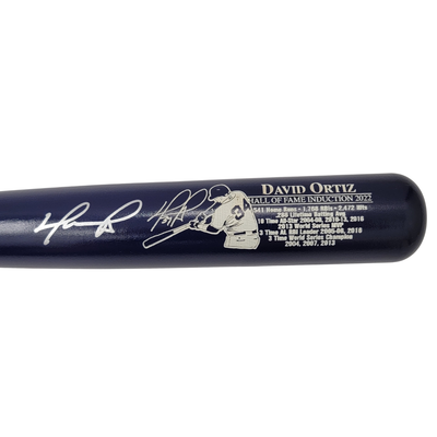 David Ortiz Autographed Boston Red Sox Cooperstown HOF Bat Beckett Witnessed
