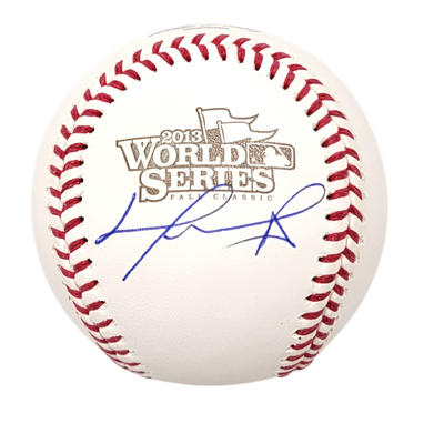 David Ortiz Autographed Boston Red Sox 2013 World Series Baseball Beckett Witnessed