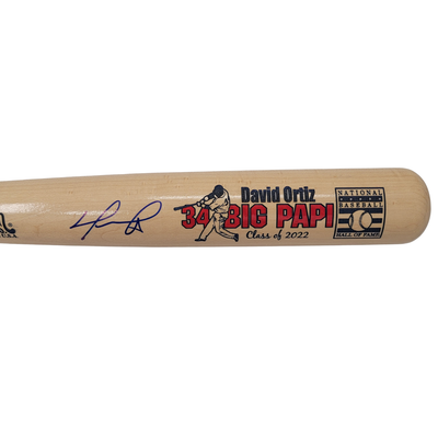David Ortiz Autographed Boston Red Sox Cooperstown Bat HOF Big Papi Beckett Witnessed