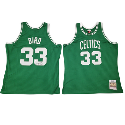 Larry Bird Autographed Boston Celtics Mitchell & Ness Swingman Jersey Beckett Witnessed