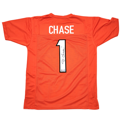 Ja'Marr Chase Autographed Cincinnati Bengals Pro Style Orange Jersey Beckett Witnessed