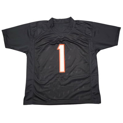 Ja'Marr Chase Autographed Cincinnati Bengals Pro Style Black Jersey Beckett Witnessed