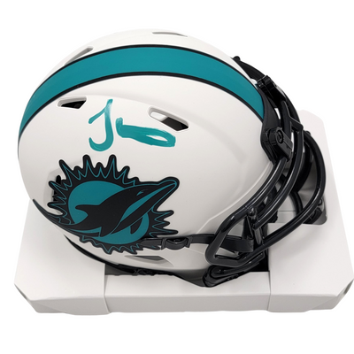 Tyreek Hill Autographed Miami Dolphins Riddell Lunar Eclipse Mini Helmet Beckett Witnessed