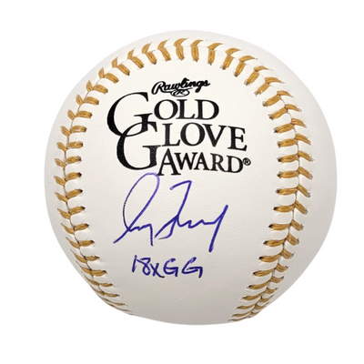 Greg Maddux Autographed Braves Cubs Gold Glove Baseball W/ 18X GG Beckett Witnessed